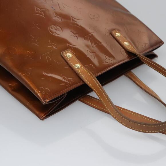 LOUIS VUITTON Monogram Vernis Reade MM Hand Bag Bronze M91143 - Picture 6 of 12